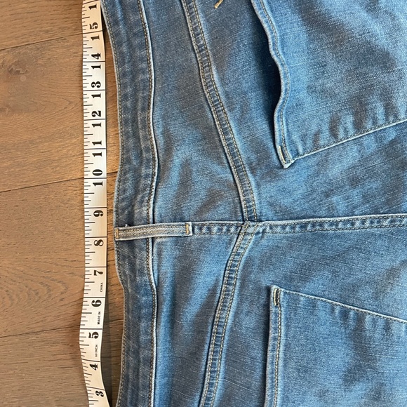 high rise flare crop blue jeans for women plus size 14/32W - Picture 9 of 10